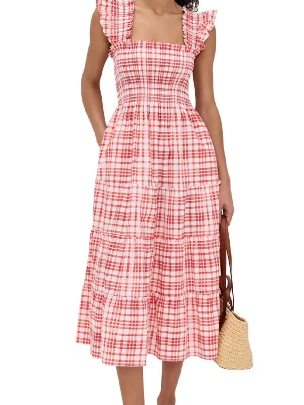 THE ELLIE NAP DRESS
WATERCOLOR GINGHAM, CHERRY